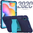 thumbnail image 6 of XYX Case for Samsung Galaxy Tab S6 Lite 10.4 inch (SM-P610/SM-P615/SM-P613/SM-P619), Dual Layer Slim Heavy Shockproof Rugged Protective Cover Case with Kickstand (Navy Blue), 6 of 7