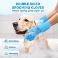 thumbnail image 2 of Magic Pet Grooming Gloves, Dog Cleaning Gloves, Pet Grooming Gloves, Dog Washing Gloves with High-Density Teeth, Heat Resistant Silicone Hair Remover, Bathing and Massaging for Dogs and Cat (Blue, L), 2 of 9