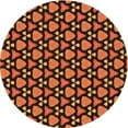 thumbnail image 1 of Ahgly Tapis de Zone Carré Orange Transitionnel Lavable en Machine, 3 Pieds Carré, 1 of 7