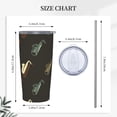 thumbnail image 4 of Saxophone Music Instrument Vintage Stainless Steel Tumbler with Lid and Straw 20oz Vacuum Insulated Travel Mug for Hot & Cold Drinks Coffee Wine Water Cup, 4 of 7