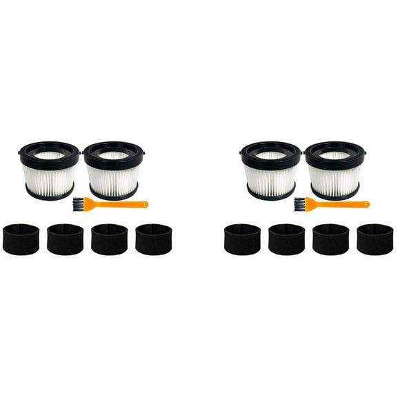 4Pcs DCV5011H HEPA Filter for DCV501HB Cordless Handheld Vacuum, with 8 Foam Sleeve Filters & 2 Brush