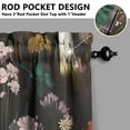 thumbnail image 2 of Mushroom (74) Kitchen Curtains - Vintage Tier Curtains for Bathroom Living RV Rod Pocket Window Drapes 36 Inch 2 Panels Set 28"x36" Window Treatment Tiers, 2 of 4