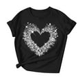 thumbnail image 7 of Craaazy Women's Lover Printed Round Neck Short Sleeve Valentines T-shirts Gifts, 7 of 7