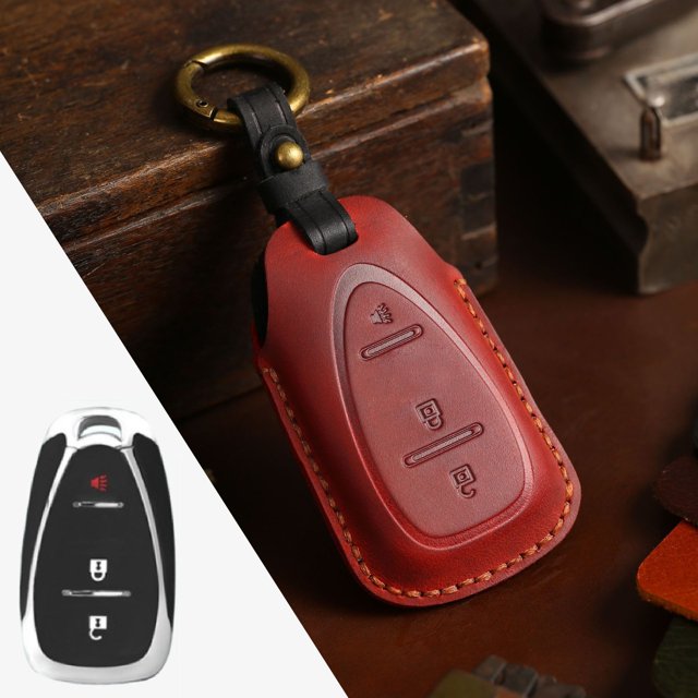 Car Key Fob Cover Case Protector For Chevrolet Equinox Malibu Cruze Trax Car Key Case Fob Cover Leather