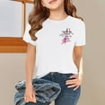 thumbnail image 5 of SXcggal Girls Short Sleeve Shirts Kids Summer Tops Crewneck Tees 3 13 Years Cute Fashionable Casual Girl Top, 5 of 6