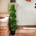 thumbnail image 3 of Nearly Natural 5475 Boxwood Spiral Topiary with Planter, 3 of 4