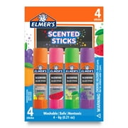 Elmers Scented Glue Sticks, School Glue, Clear Color, 6 Grams Each, 4 Count