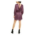 thumbnail image 2 of Leyden Womens Mini Smocked Cocktail Dress Purple XS, 2 of 4