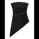 thumbnail image 3 of Tops de Tubo de Verano para Mujer 2025, Blusas de Moda Sin Tirantes Fruncidas para Salir, Conjuntos de Camisetas Bandeau Asimétricas. Negro M, 3 of 8