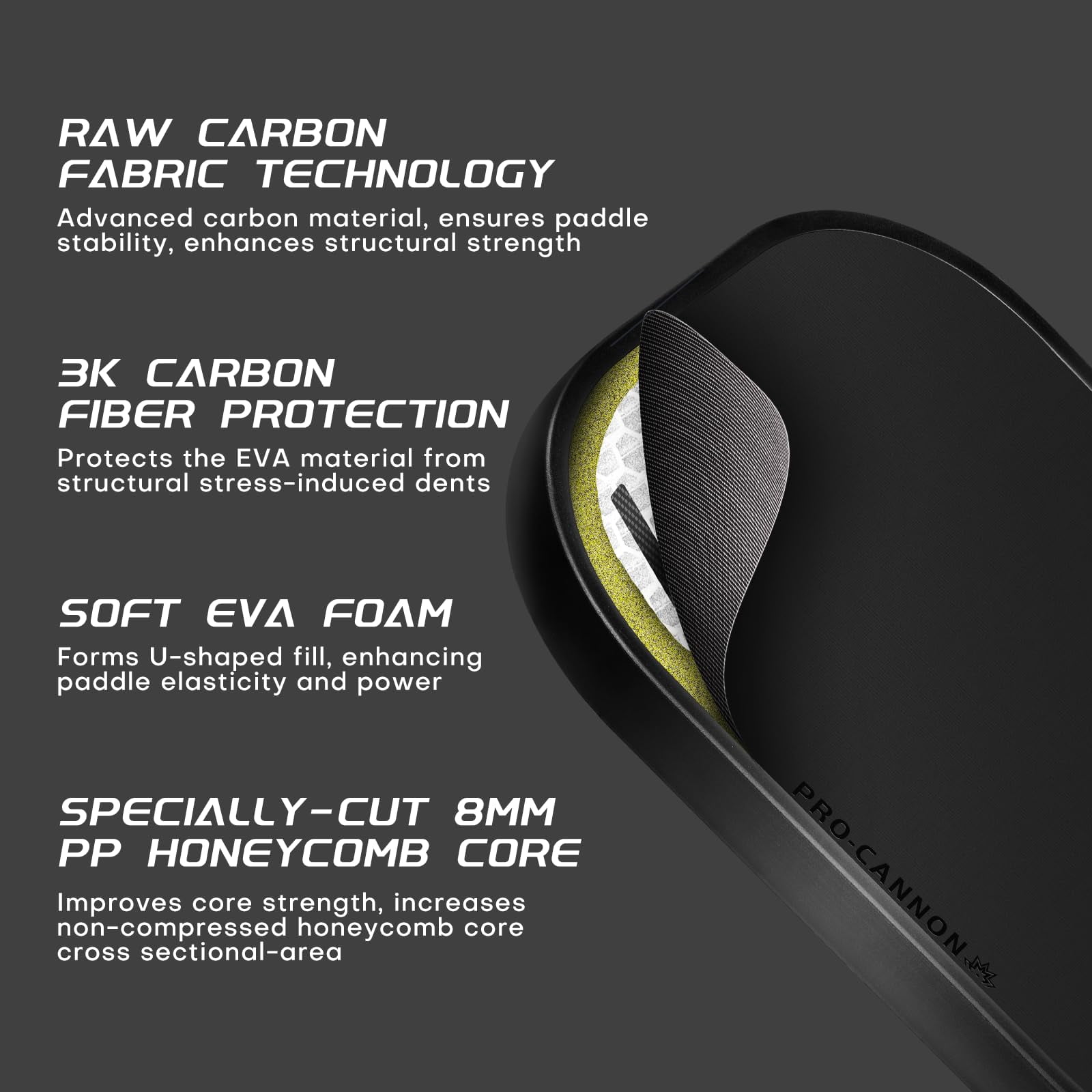 Ball Paddle  Thermoformed Candy T700 Carbon Fiber Paddles Friction Surface Exceptional Spin And Power 16mm Composite Pickle Rackets For Players