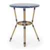 thumbnail image 6 of Groveport Aluminum Outdoor French Bistro Table, Dark Teal, White, and Bamboo Finish, 6 of 6