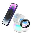 thumbnail image 1 of COFEST 4-in-1 Rotatable Foldable Wireless Charger with Magnet Adsorption, 15W Fast Charging, and Three Lighting Modes for Multi-device Use White, 1 of 8