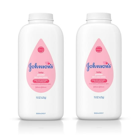 2 Pack - Johnson's Baby Powder For Diaper Rash, 15 Oz.