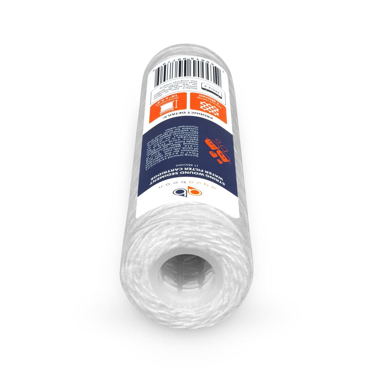 Aquaboon 1 Micron 10" x 2.5" String Wound Sediment Water Filter Cartridge | Universal Replacement for Any 10 inch RO Unit | Compatible with WFPFC4002, CW-F, PFC4002, 25-Pack
