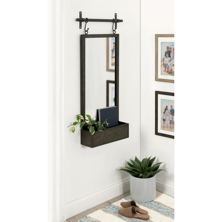 Modern Industrial Steel Metal Double-Framed Bathroom Mirror with a Shelf –  Simplicity in the South