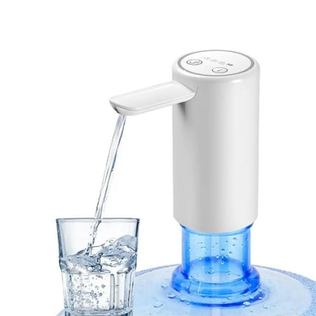 Kifunppy 5 Gallon Water Dispenser Double Pump Rechargeable, Water Dispenser for 5 Gallon Bottle Bottom Loading , Enhance Water Output Portable Automatic Drinking Mini Water Dispenser