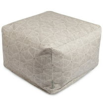 Majestic Home Goods Ottoman Pouf Charlie Beige Metallic