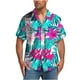 thumbnail image 2 of Blusa y camisa de manga corta con cuello vuelto para hombre, blusa informal con botones y estampado hawaiano, blusa de manga corta con cuello vuelto para hombre, 2 of 7