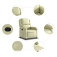 thumbnail image 5 of vidaXL Fauteuil Inclinable Électrique en Cuir Véritable Crème, 5 of 5