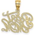 thumbnail image 3 of Solid 14k Yellow Gold BEST MOM Charm - 32.25mm, 3 of 6