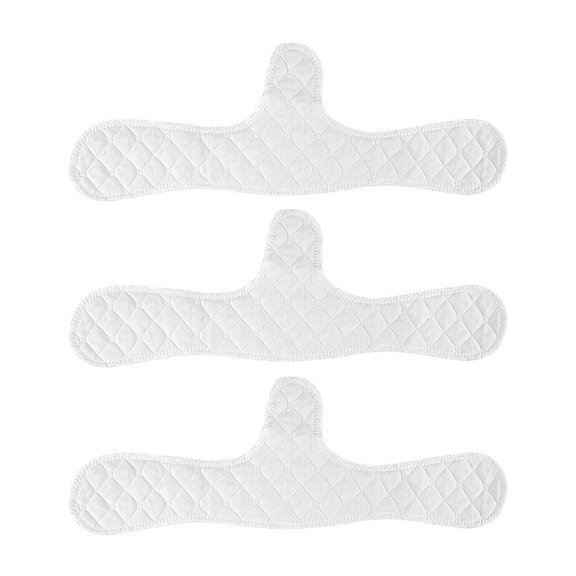 OIUR 3Pcs Bra Liner Reusable Washable Under-Breast Sweat Absorber Pads Women Odor Control Cotton Breast Pad Moisture Wicking Boob Insert Lining