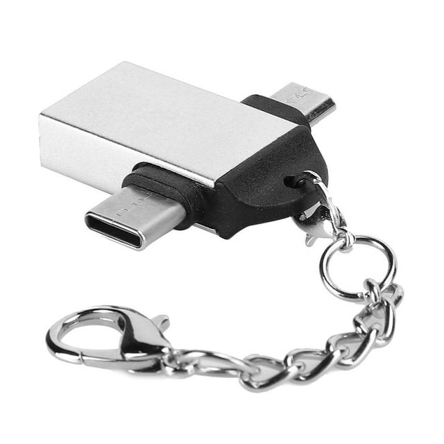 Wchiuoe Support Clé USB 2 en 1 Convertisseur OTG, Convertisseur OTG, pour Appareil USB Tablette PC
