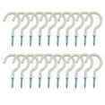 thumbnail image 7 of 20pcs Cup Hooks 2 Inch Vinyl Coated Screw-in Ceiling Wall Mount Hooks Perfect for Indoor Outdoor Hanger White, 7 of 7