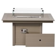 thumbnail image 2 of WestinTrends Helios 46" Modern Outdoor 55,000 BTU Patio Gas Propane Rectangle Deck Fire Pit Table (Rocks Not Included), Weathered Wood, 2 of 14