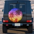 thumbnail image 3 of Kll Palm Trees At Sunset Tire Cover,Universal Wheel Tire Cover For Trailer, Rv, Suv, Truck,Camper And Many Vehicle,(15 Inch), 3 of 7