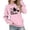 ZC Pink, variant on HCYSFG Girls Halloween Sweatshirts Witch Graphic Plus Size Crewneck Long Sleeve Loose Fit Casual Shirts Drop Shoulder Pullover Tops