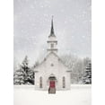 thumbnail image 2 of Deiter, Lori 12x14 White Modern Wood Framed Museum Art Print Titled - Vermont Church, 2 of 4