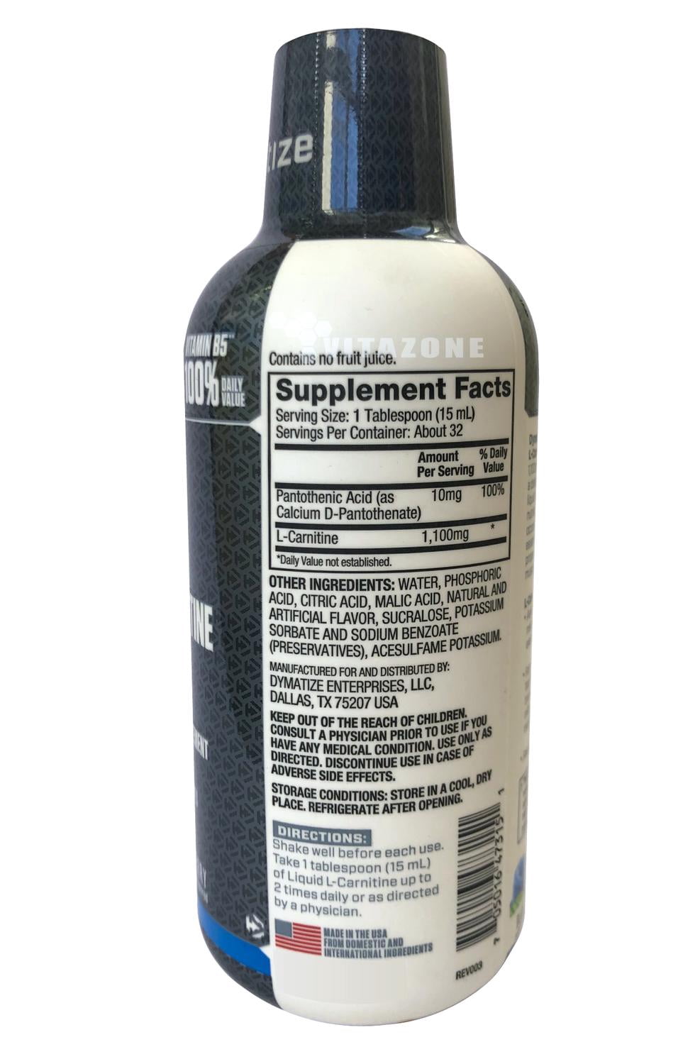 dymatize liquid l-carnitine 1100 como tomar Carnitina líquida Blue Raspberry 473 ml Dymatize Dymatize  DYMLIQCARNITINAMORA