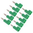 thumbnail image 2 of Stackable Banana Plug Connectors, Abrasion Resistant Banana Plug 10pcs Solderless Solid Rustproof Stable Professional  For Security Accessories Green, 2 of 8