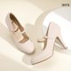 thumbnail image 4 of Zapatos IDIFU Nubuck Mary Jane Nude Tacones de aguja para mujer, 4 of 6