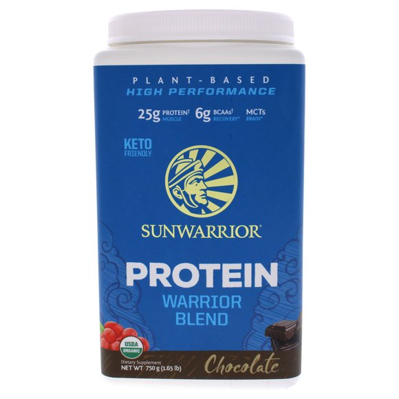 Warrior Blend Organic Protein - Chocolate by Sunwarrior for Unisex - 26.4 oz Dietary Supplement
