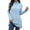 Light Blue, variant on Cotton Women's Loose Fit Turtleneck Knit top Long Sleeve Casual Split Hem Soft Stretch Basic Tee for Daily Comfort S Blue