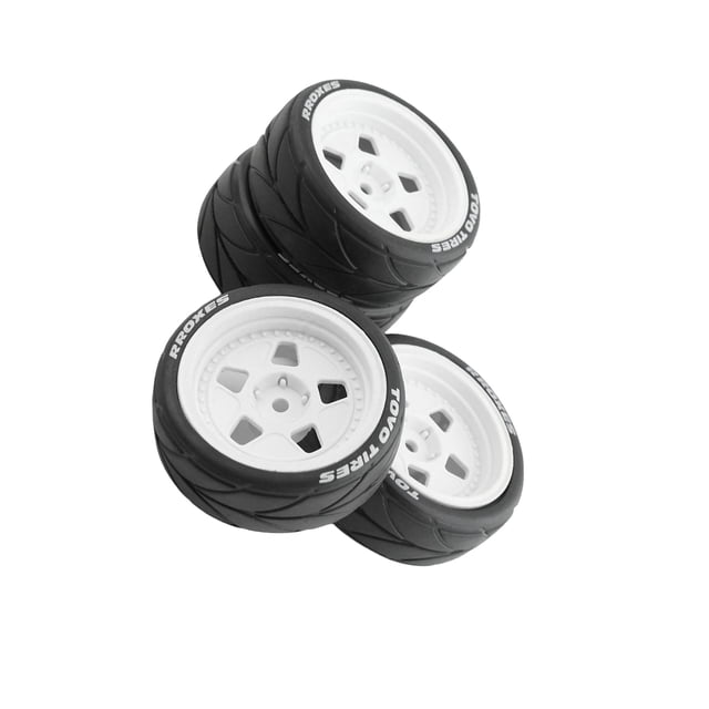 ZLight Remote Control Car RC Wheels Tires Upgrade Parts Durable Rubber Non Slip Improve Overall Performance Durable And Sturdy. White