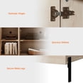 thumbnail image 7 of WAMPAT 61" Accent Cabinet with 4 Doors and Adjustable Shelves, Modern Credenza Storage Cabinet with Minimalist Reeded Design for Living Room, Kitchen, Dining Room, Hallway, 7 of 7