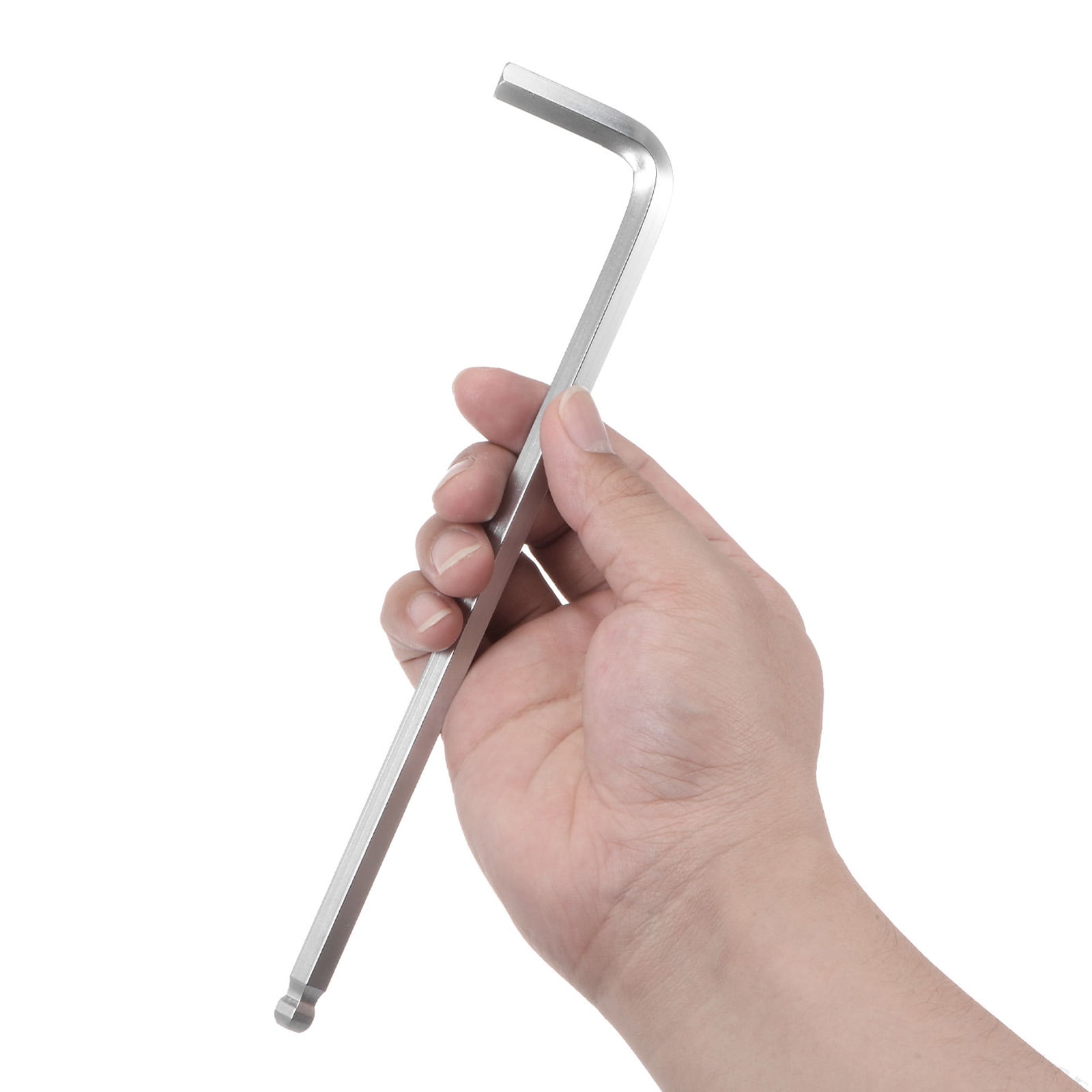Uxcell 8pcs 3/8" Ball End Hex Key Wrench, L Shaped Long Arm CR-V Repairing Tool, SAE