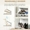 thumbnail image 6 of HOMCOM Shoe Cabinet with 2 Flip Drawers for 10 Pairs of Shoes, White, 6 of 8