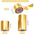 thumbnail image 2 of 3 Rolls 90m/295ft Hot Foil Stamping Paper 3 Sizes Golden Metallic Heat Transfer Foil Paper Roll for Foil Quill/Heat Foil Pen Card Making Sparkling Scrapbooking Paper Crafts, 2 of 8