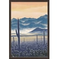 thumbnail image 1 of Desert Mountain Range - Lantern Press Artwork (16x24 Giclee Art Print, Gallery Framed, Espresso Wood), 1 of 1