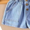 thumbnail image 5 of Girls Denim Shorts Elastic Cute Toddler Girl Summer Outfits Girls Shorts Size 2-3 Years Girls Fashion, 5 of 5