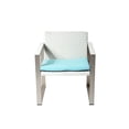 thumbnail image 3 of Pangea Home Chester Chair, Brushed Turquoise In Aluminum, Rattan, 3 of 6