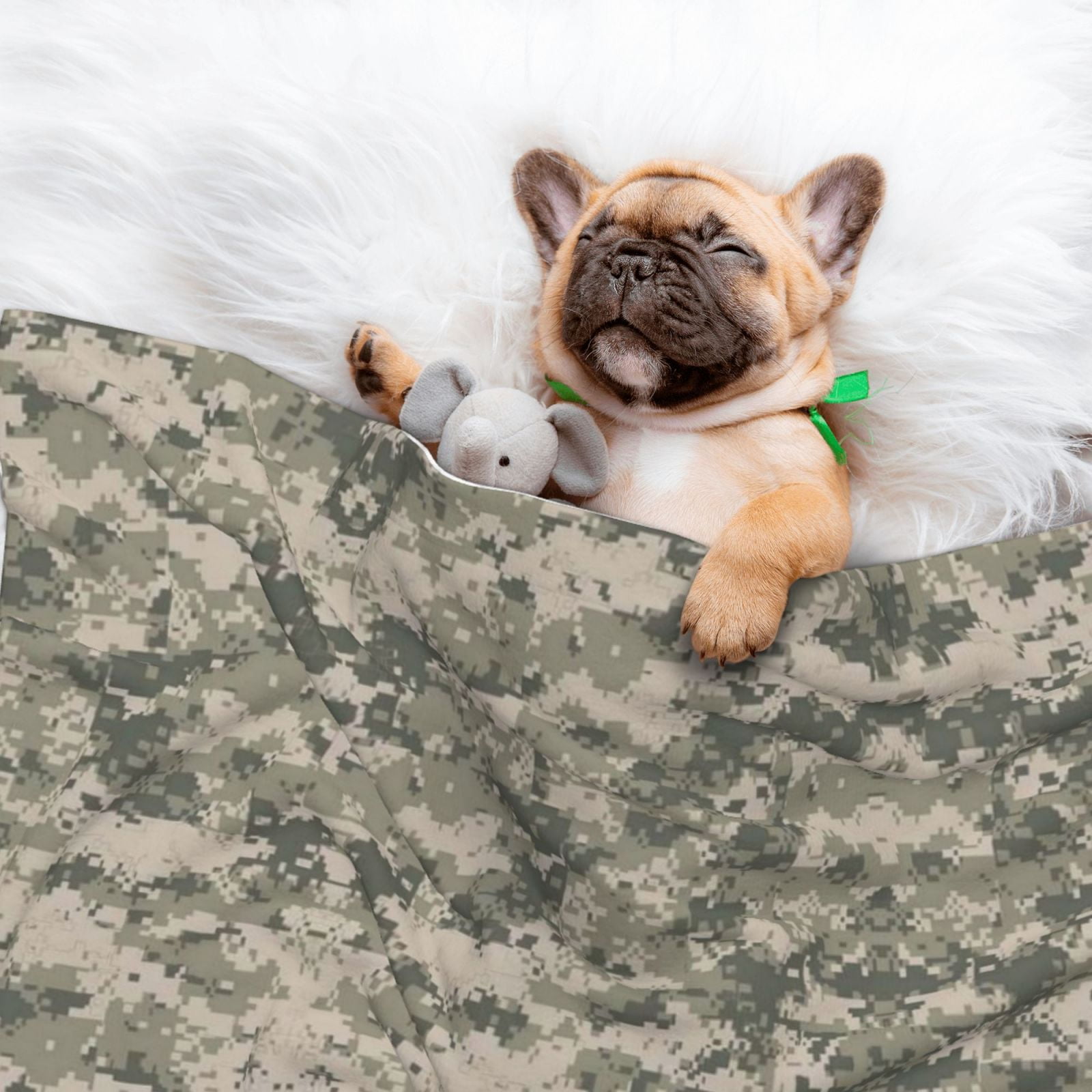 Army Digital Camouflage Dog Blanket Soft Warm Flannel Cat Blanket Great Pet Throw for Cats Puppy Small Medium Large Dog
