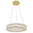 thumbnail image 3 of Monroe Integrated LED chip light gold Pendant Clear Royal Cut Crystal, 3 of 5