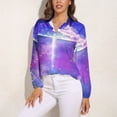 thumbnail image 3 of Earth Galaxy Space Long Sleeve Blouse Woman Streetwear Casual Shirts Summer Oversize Woman Streetwear Clothing Birthday Present, 3 of 7