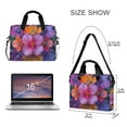 thumbnail image 3 of FORMRS 16" Laptop Bag Carrying Sleeve Case with Handle Travel Shoulder Briefcase, Large Purple Flowers, 3 of 8