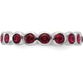 thumbnail image 3 of Solid Sterling Silver Stackable Expressions July Swarovski Ring - Ring Size 8.0, 3 of 7