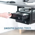 thumbnail image 2 of VIVO Black Under Desk Lockable Pull Out Storage Drawers, Workspace Organizer, 2 of 8